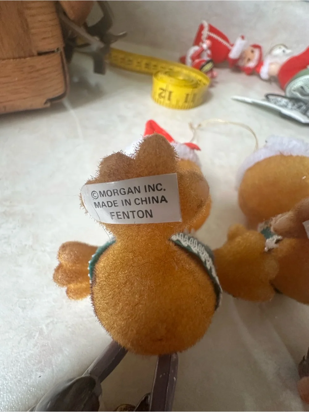 Vintage 70s Twin Critter Sitter Ornaments Fenton